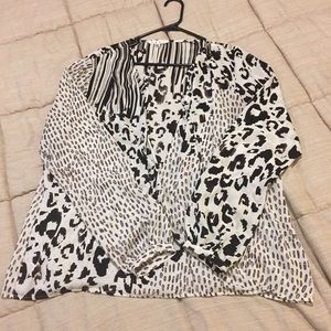CAbi Leopard-print Blouse